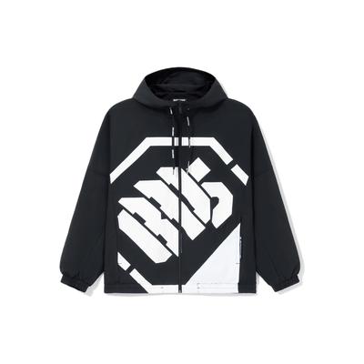 Li-Ning Badfive Series Letter Print Loose-Fit Sports Basketball Hooded Jacket Autumn Men Jackets Black AFDS075-3