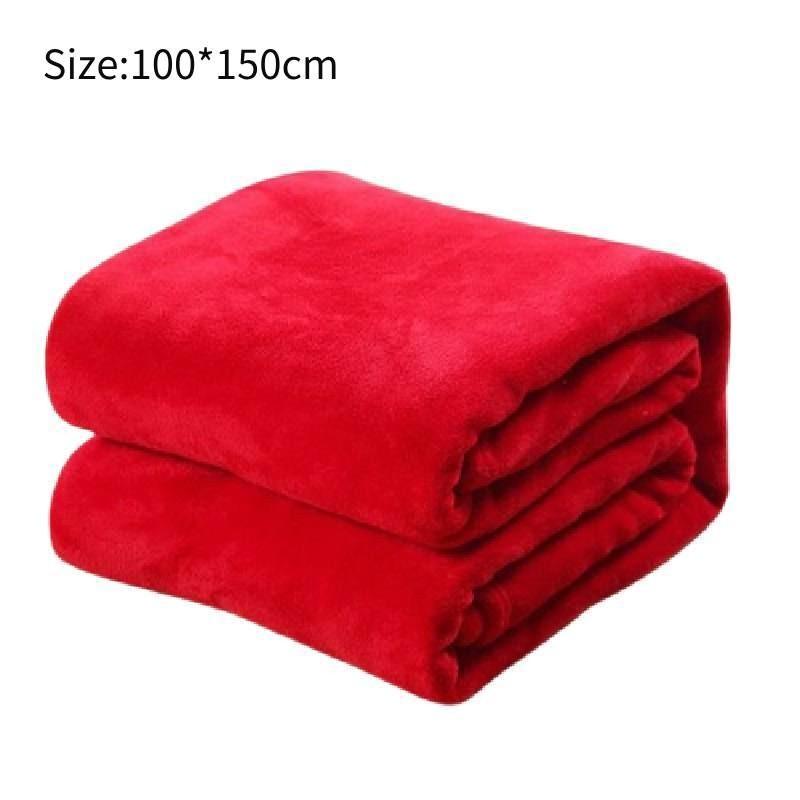 Lightweight Flannel Polyester Blanket In Various Colors For Modern Style Bedrooms