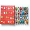 Weihnachts-Adventskalender mit Rückzieh-Rennwagen-Spielzeug 24-Tage-Countdown-Kalender Blind Box Geschenke für Kinder Weihnachtsfeier-Mitgebsel