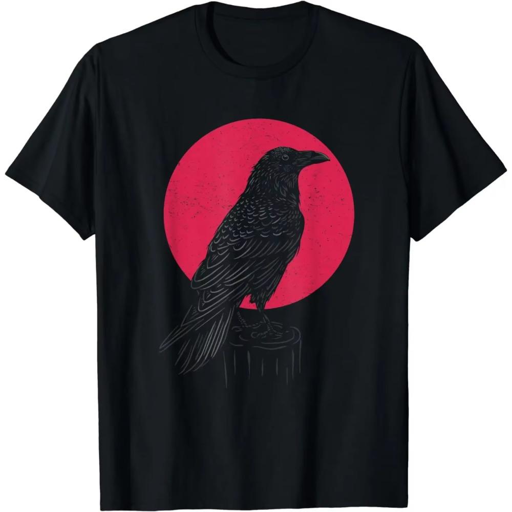 Viking Raven T Shirt CrowOccult Pagan Crow Lover T-Shirt  Men Clothing  T Shirts for Men