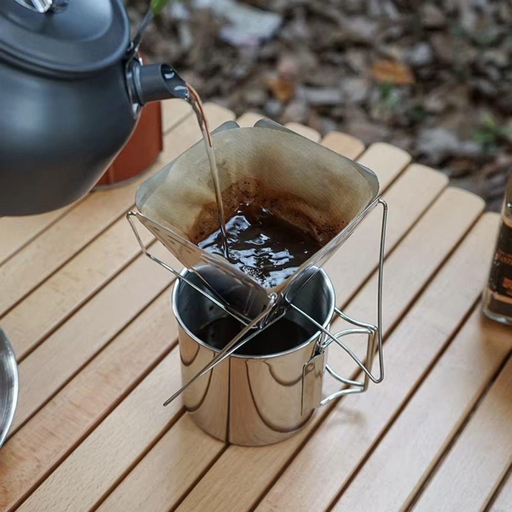 Zusammenklappbarer Kaffeefilterhalter Tragbarer Kaffeetropfer Körbe Kaffeetropfständer Outdoor