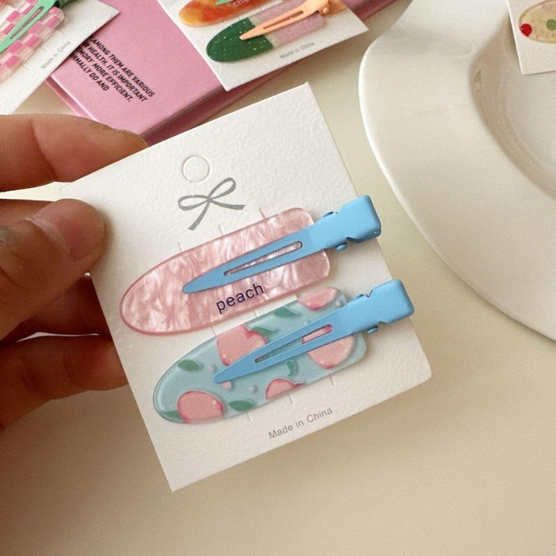 1 Pair Women's broken hair clips, fresh and cute versatile hair clips, no trace without hurting hair hair accessories