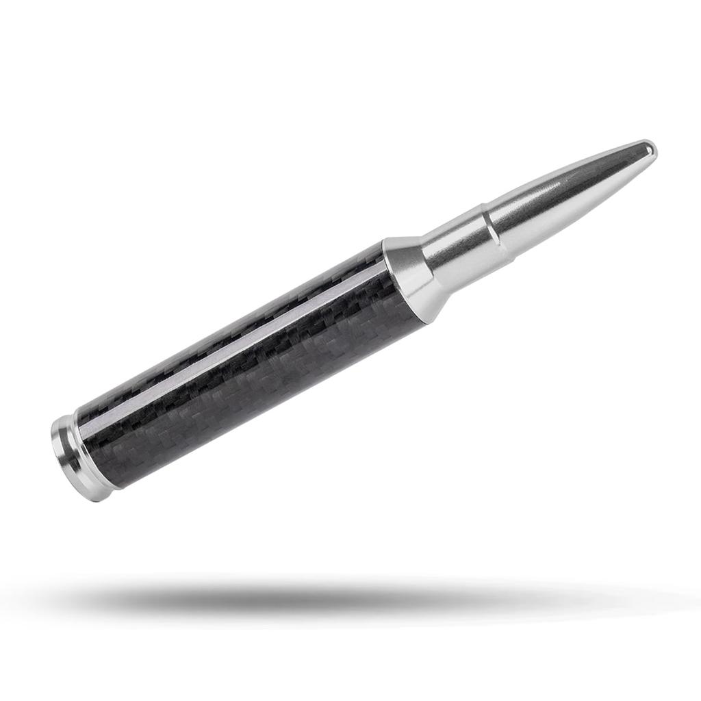 MUTEKI Car Antenna, Carbon Fiber Short Antenna, Radio Antenna, Carbon Antenna, For Cars, Antenna, Signal Reception, General Purpose (Silver)