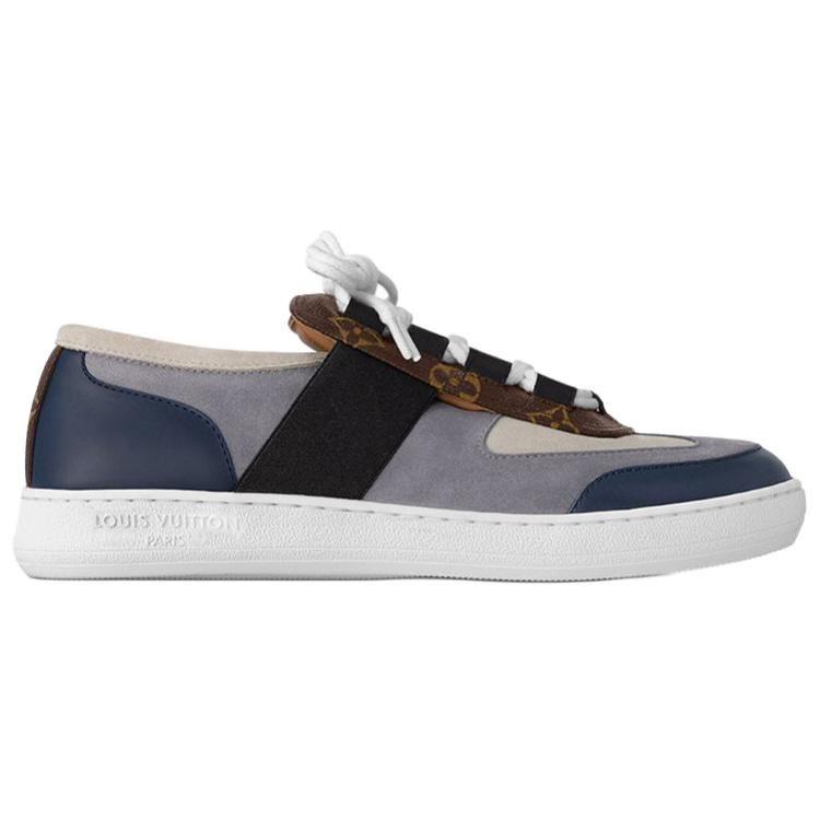 Louis Vuitton Lous Sneakers 'Blue Grey With Brown Monogram' Women's 1ABUUP