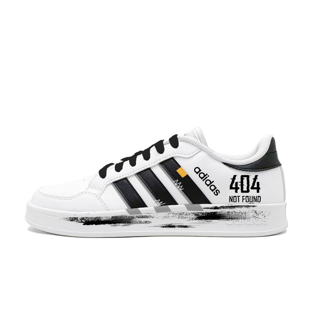 Adidas Neo Breaknet Fault Code Synthetic Leather Cushioning, Wear Resistant Low top Skateboard Shoes Men s Black FX8707(Team1002-) 42⅔