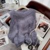 Women's French-Style Mink Wool Pullover Sweater - Soft, Cozy, and Thick for Autumn and Winter.