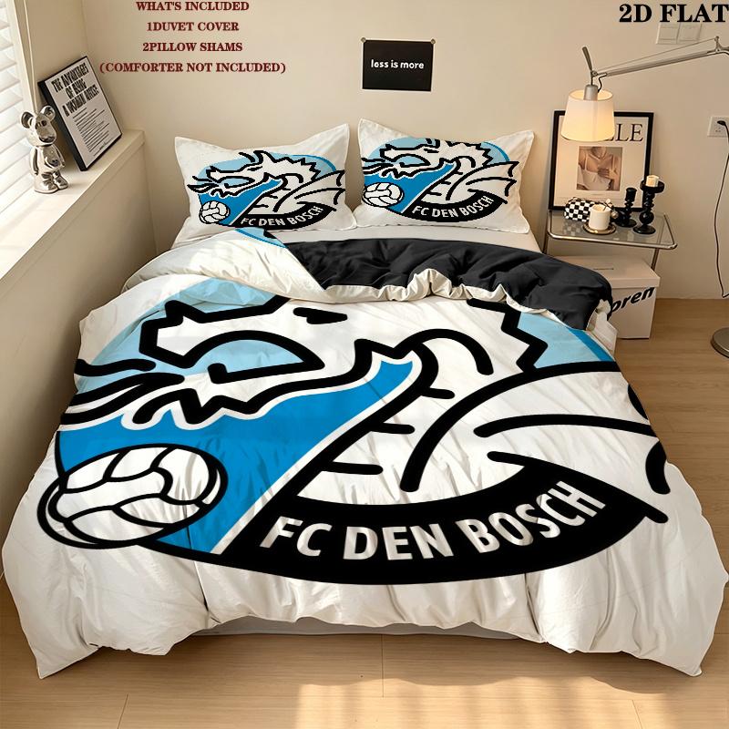 Fc Den Bosch Bedding Quilt Set Quilt Cover Pillowcase Home Decoration Birthday Gift (1 * duvet cover + 2 * pillowcase, without core)