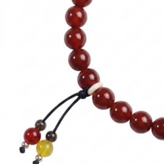 Natural red agate phone lanyard, short wrist strap for women, chalcedony pendant, durable and sturdy cord