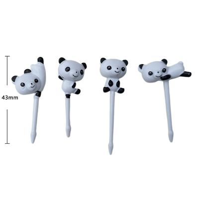 8Pcs/Set Cute Cartoon Panda Fruit Fork Kids Snack Dessert Picks Tookpick