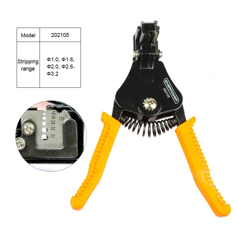 

NINDEJIN automatic cable wire stripper cutter zinc alloy 0.5-3.2mm electric wire stripper tool decrustation pliers