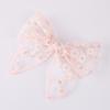1 Piece Solid Color Elegant Ponytail Decoration Kids Flower Embroidery Lace Bow Hair Clips Hair Accessoreis For Girls
