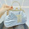 French Fairy Diamond Inlaid Banquet Bow Evening Crossbody Bag