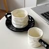 Chic Ceramic Coffee Mug and Saucer Set