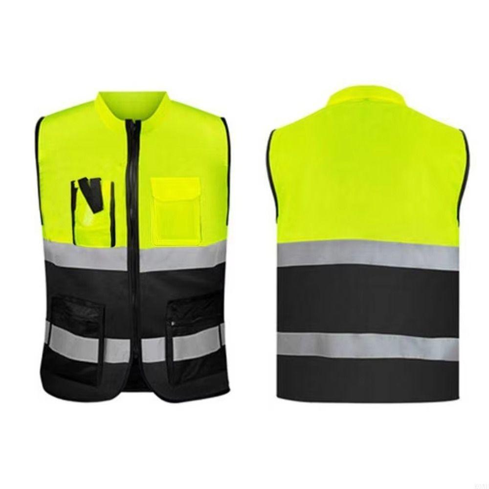 With Pocket Reflective Vest Warning Construction Clothes Outdoor Safety Clothing  Motorcycle