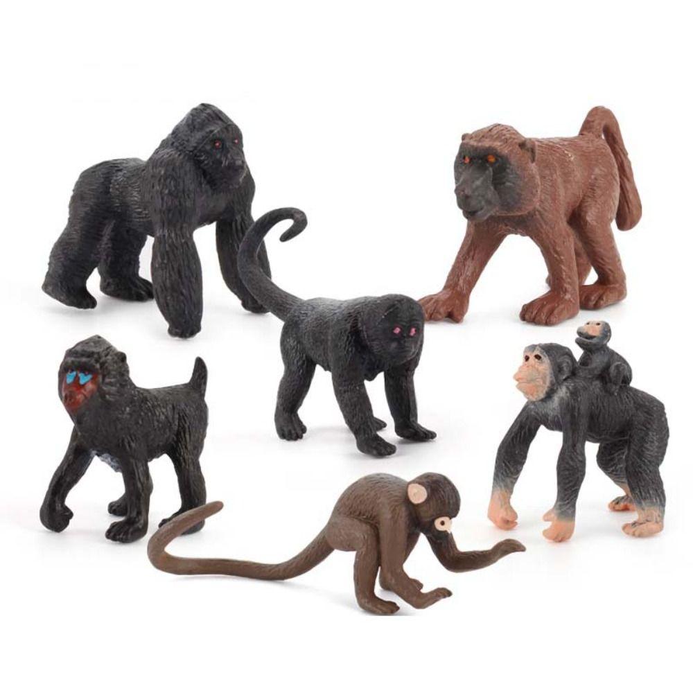 Education Chimpanzee Model Wild Animal Orangutan Gorilla Model Monkey Action Figures  Kids Toy