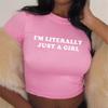 European and American style women's clothing new INS personalized street letter printing short navel short-sleeved T-shirt top