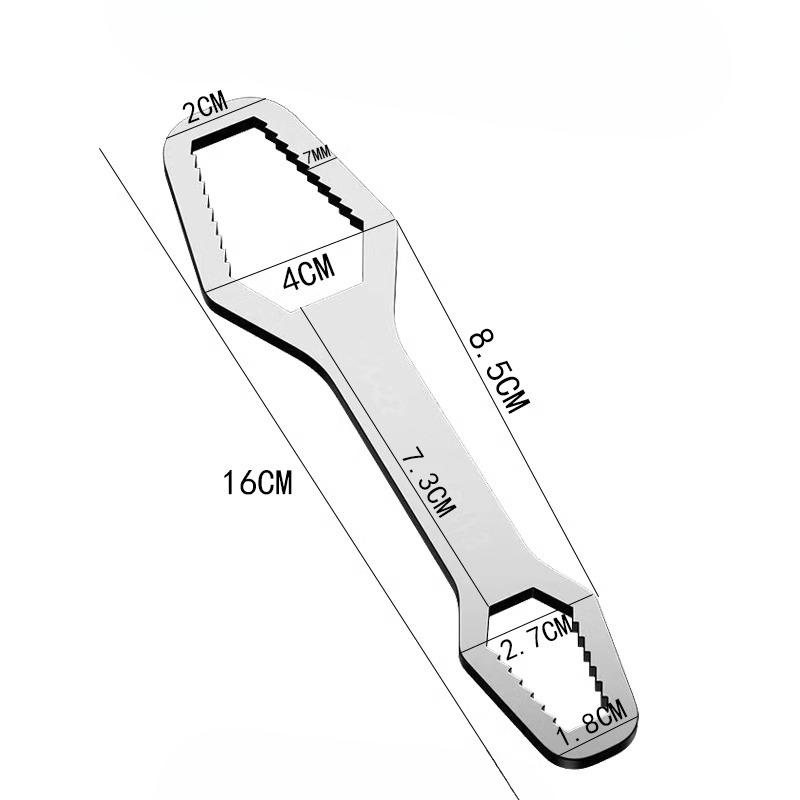 The Box Wrench Is A Multi-purpose Universal Double-head Self-tightening Spectacle Fixed Head Narrow Adjustable Wrench Tool