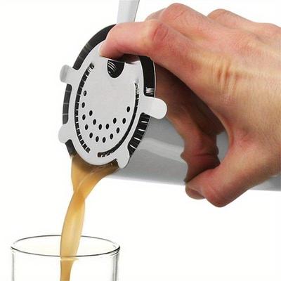 Colino per ghiaccio, cocktail, barman, attrezzi da bar, shaker per cocktail in acciaio inossidabile (Colore: Argento)