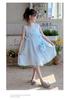 Girls' Summer Sleeveless Mesh Vest Dress 2026 New Mid Size Children's Western-style Princess Mint Style Dress
