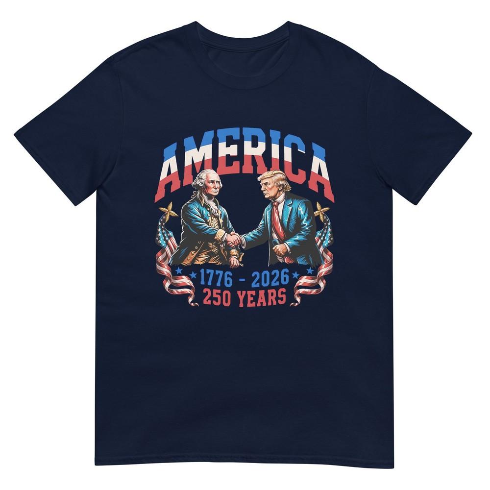 250 Years America Anniversary 250th Trump Washington TShirt S