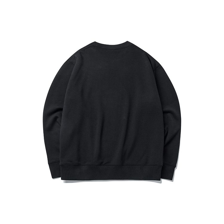 Anta Life Series Tiger Spirit New Year Pattern Print Crew Neck Sweatshirt Unisex Tops Black 152218730-3