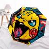1pc Graffiti Windproof Automatic Windproof Umbrella, Lightweight for Women/Men, Perfect Christmas Gift a0811265