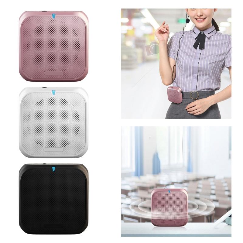 Headworn Microphones Loudspeaker Rechargeable Waist Clip Amplifiers with Long Battery for Teachers and Guides