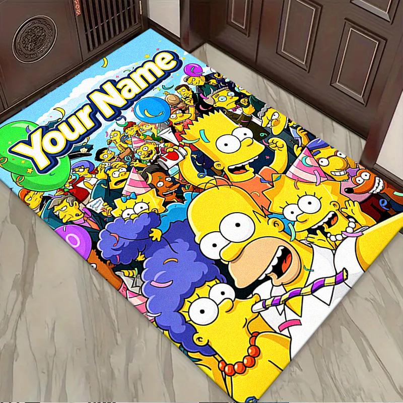 Name Custom Cartoon The Simpsons Carpet Rug for Living Room Bedroom Home Sofa Decoration,Kids play Non-slip Floor Mat