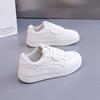 White shoes 2026 autumn new versatile casual women's flat bottomed small leather surface board shoes