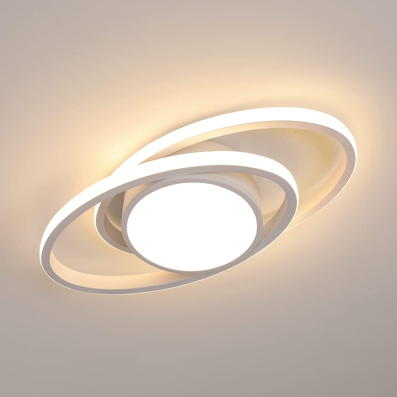 

Потолочный светильник Goeco White Oval LED 39Вт 38,5x17x6см Теплый свет 220В