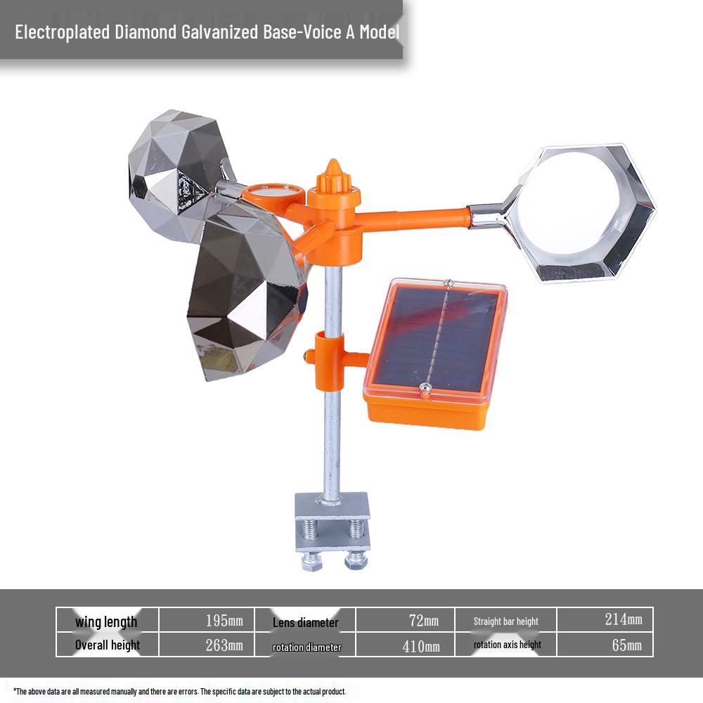 Odblaskowy odstraszacz ptaków zasilany energią słoneczną i wiatrową na farmy zewnętrzne i stawy rybne