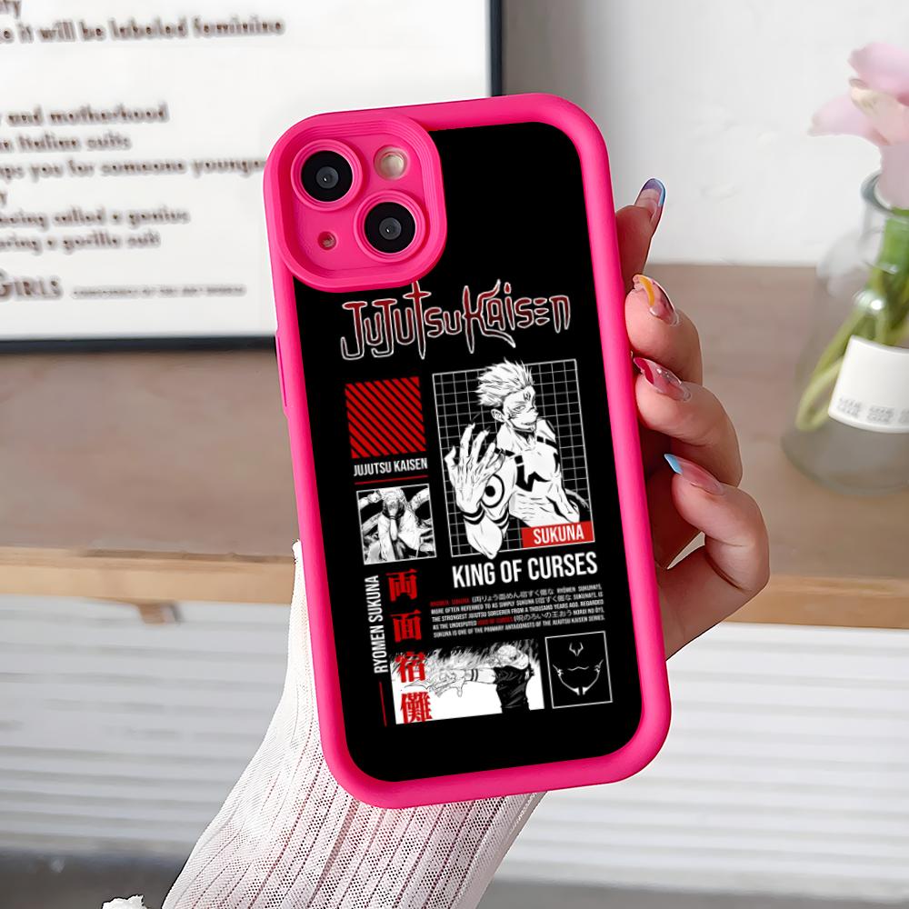 

Чехол для мобильного телефона Jujutsu Kaisen Сукуна для iPhone 17 16 15 14 13 12 11 Air Pro Max Plus Утолщенный ТПУ Цветной Чехол Чехол Красивый iPhone 15 Pro Max