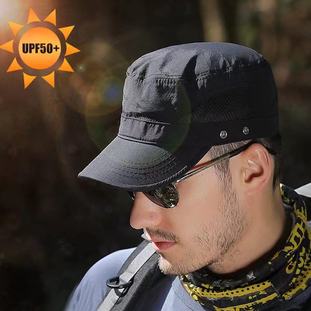 COCO JOIE Arbeitskappe für Herren und Stilvoll Einfarbig Verstellbar Perfekt für Golf und Outdoor-Aktivitäten Damen, Sommer, Netz, Farbe, Atmungsaktiv, Größe, (Grau)