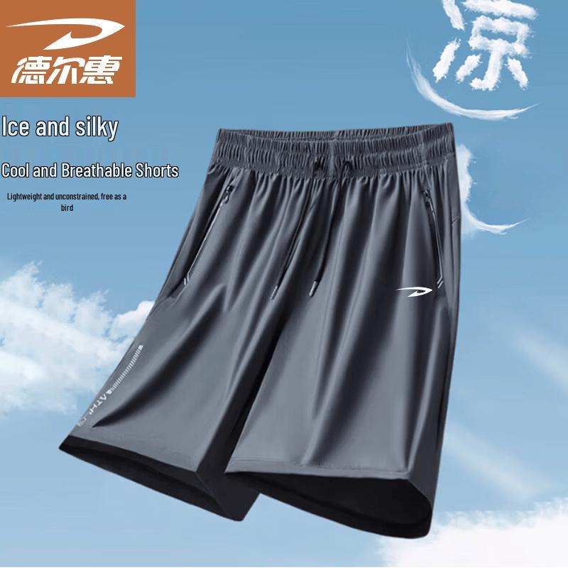 

Deerhui Men s Ice Silk Breathable Casual Shorts M