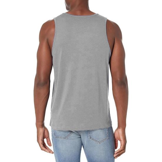Men Vest Round Neck Sleeveless Summer Sport Vest Pure Color Outdoor Running Fitness Tank Tops Daily