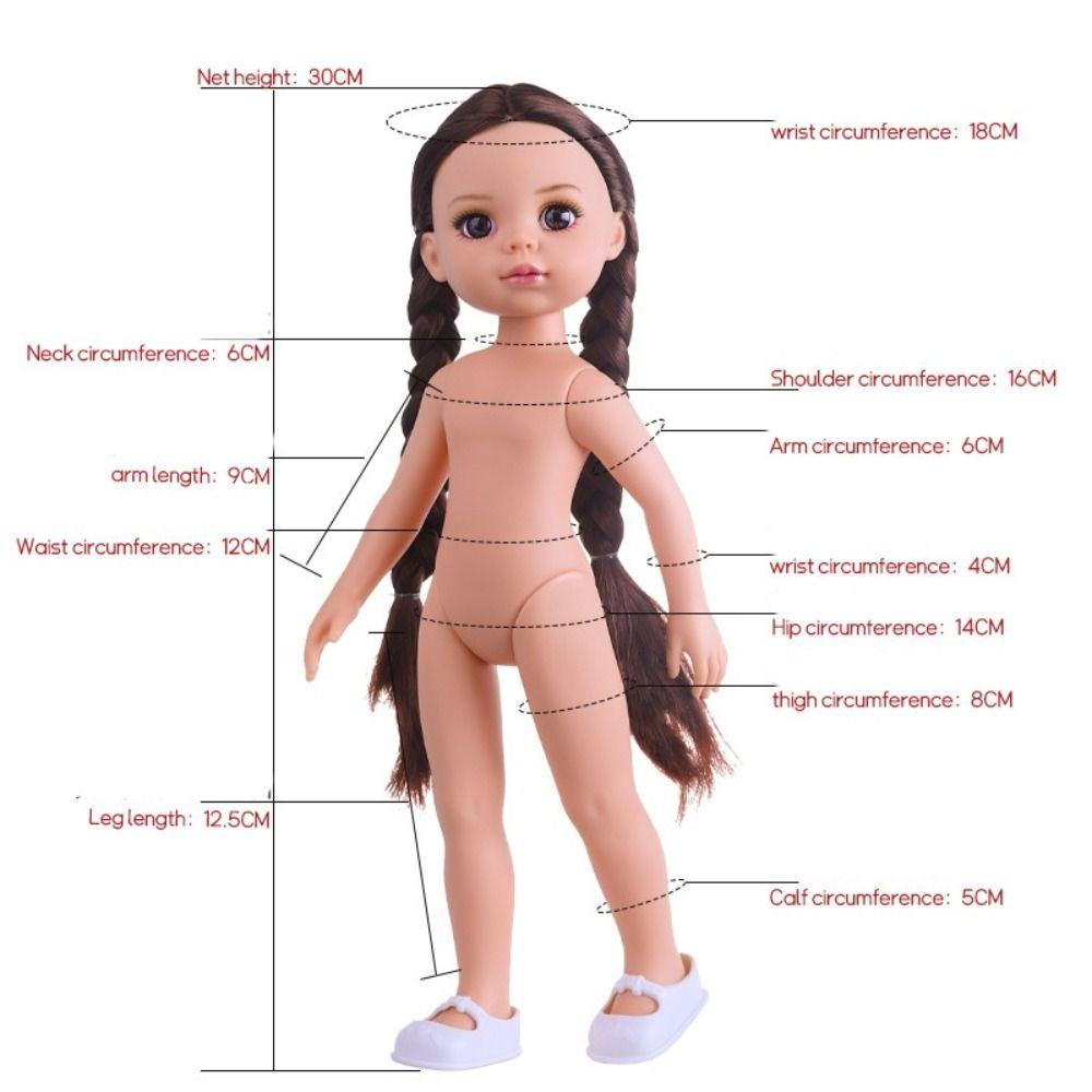 30cm Height BJD Girl Doll Blonde Hair Humanoid Doll Girls Gift 12 Inch Doll  Doll Accessories