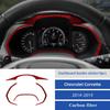 Red Carbon Fiber Car Front Dashboard Edge Cover For Chevrolet Corvette C7 14-19