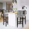 Printed Milk Silk Bar Stool High Chair Cover Elastic Bar Stool Cover Bar Table Hotel Club Low Backrest Cover