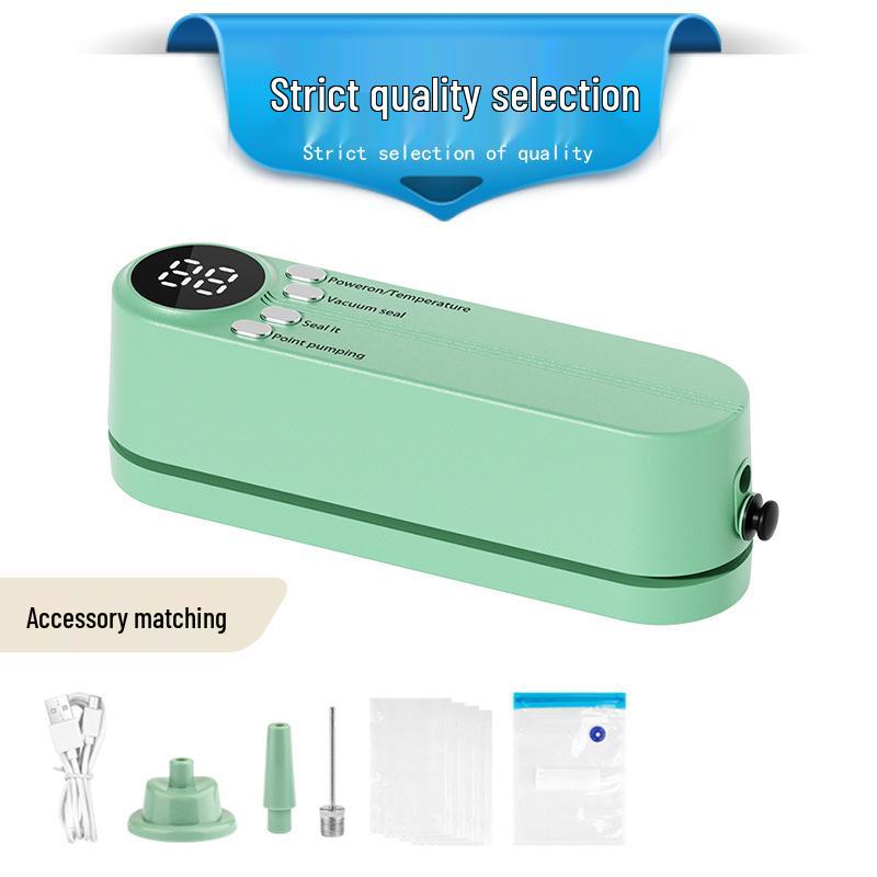 

Перезаряжаемый мини беспроводной вакуумный упаковщик для пищевых продуктов 4 Mesh Bags + 1 External Bag