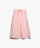 LOSSYROW String Cargo Long Skirt Pink
