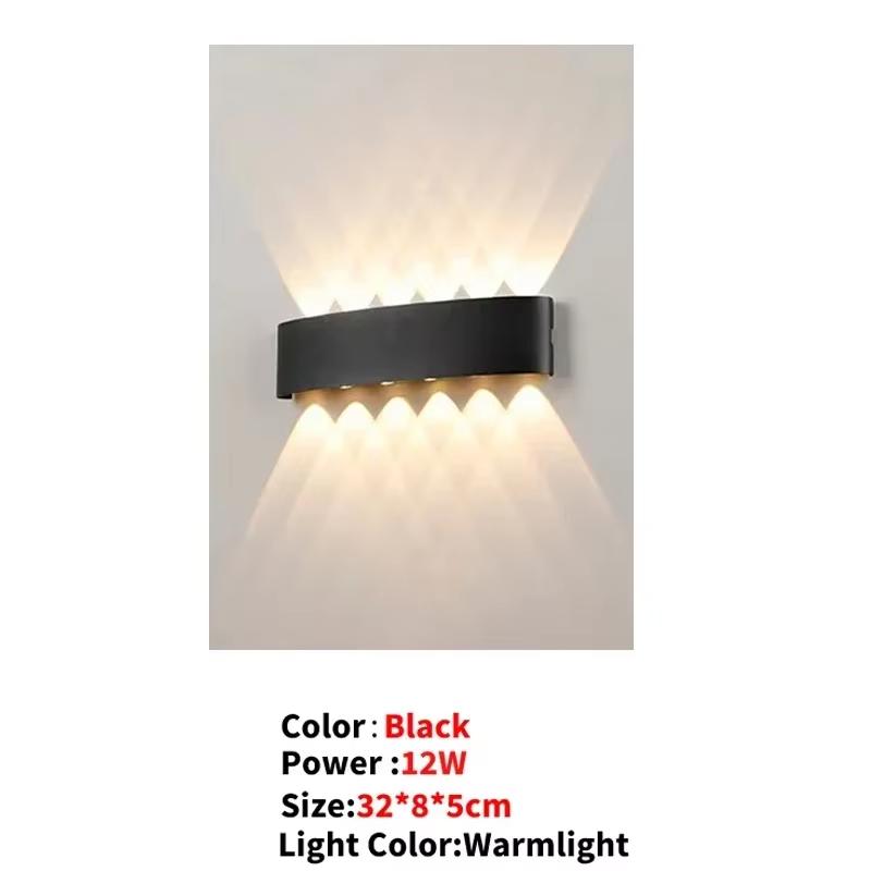 LED Wall Lamp AC110V-220V Outdoor Motion Sensor Light Waterproof Wall Light Porch Garden Living Room Street Stairs Lighting