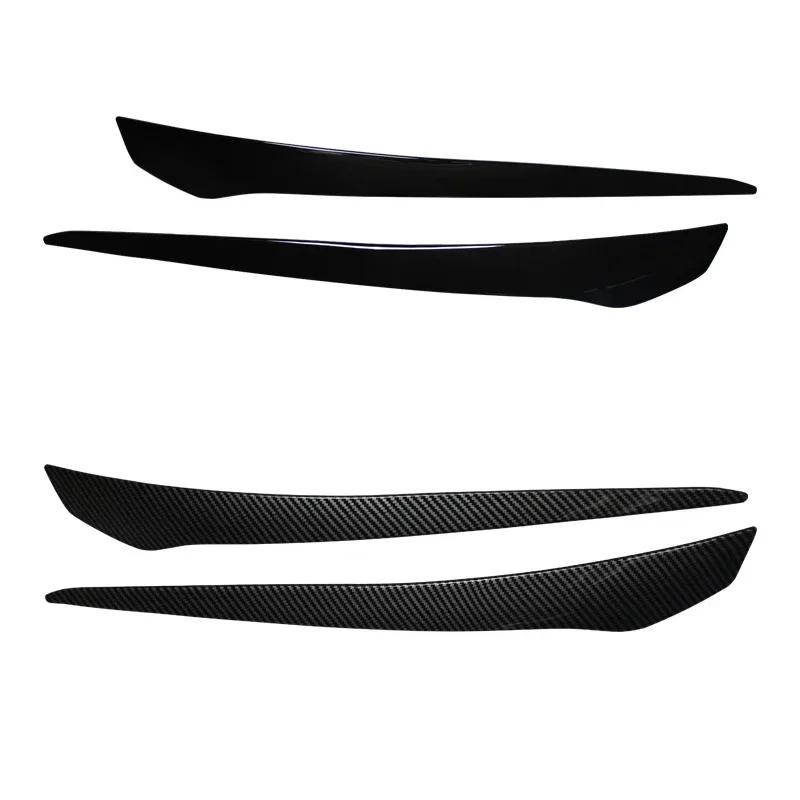 ABS Plastic Front Headlight Eyebrow Eyelid Lid Trim Lamp Cover Sticker For BMW E92 E93 2007-2014 Gloss Black Car Accessories