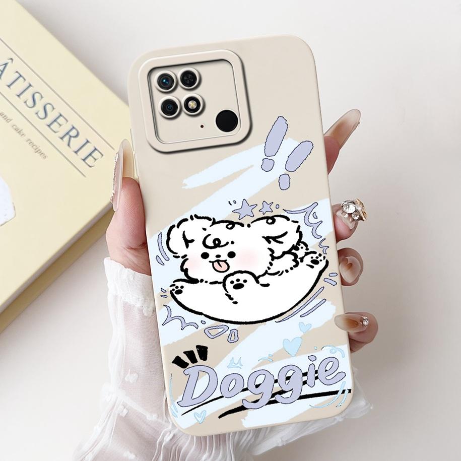 For Xiaomi Redmi 10C Case Cute Panda Rabbit Cartoon Matte Back Cover For Xiaomi Redmi 10 Power Shockproof Bumper Redmi10C Fundas