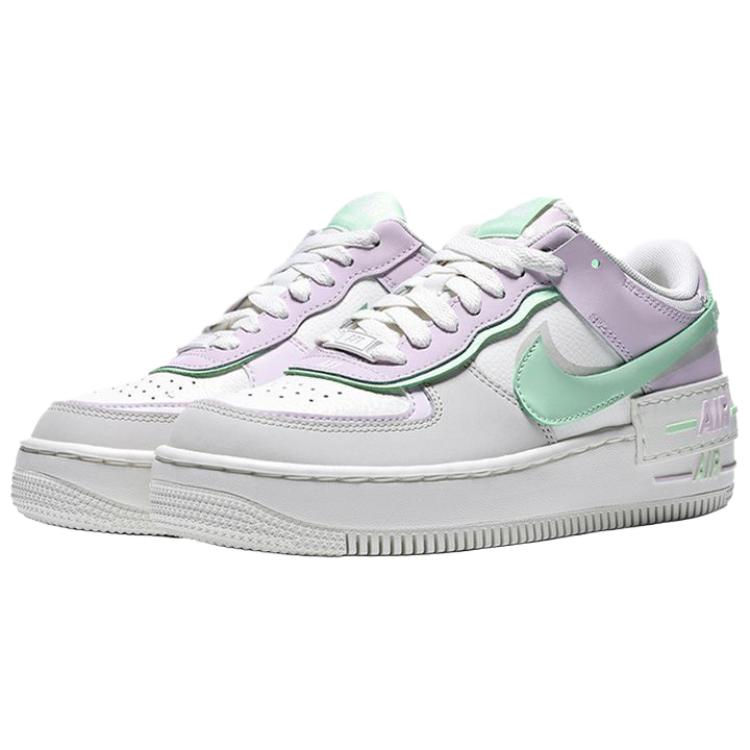 Nike Air Force 1 Shadow Comfortable Fit Sneakers Women Sneakers White Purple Green DZ1847116