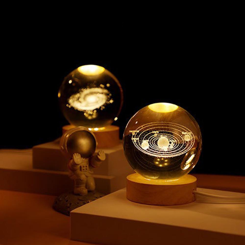 Creative 3D Carving Crystal Ball 8CM/3.15in Multiple Series Styles Suitable for Home and Office Desktop Decor
