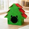 Christmas Tree Shaped Cat House Sturdy for Seasonal Home Décor, Indoor Cats