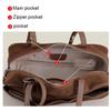 Women's Suede Duffel Bag – Brown Travel Handbag with Zipper Closure, Soft Leather Shoulder Bag for Gym, Weekend or Daily Use