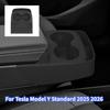 For Tesla Model Y Standard 2026 Multifunctional Silicone Central Control Cup Holder+Storage Box Glasses Holder Tray Accessories