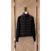 High version knitted splicing down jacket girls stand-up collar light and thin masked down women's jacket fresh