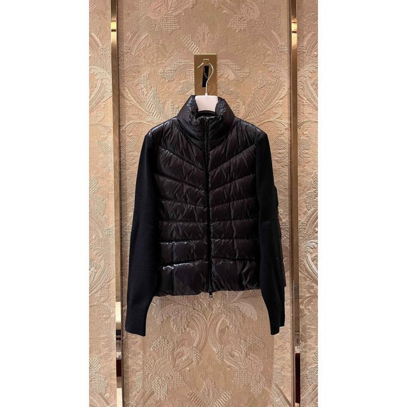 High version knitted splicing down jacket girls stand-up collar light and thin masked down women's jacket fresh